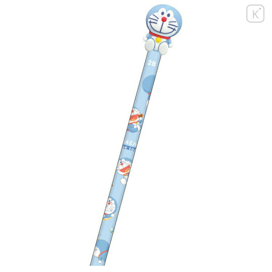 Japan Doraemon Large Mascot 2B Pencil - Doraemon : Blue Tone - 1