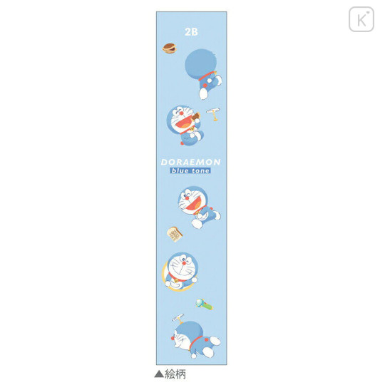 Japan Doraemon Large Mascot 2B Pencil - Doraemon : Blue Tone - 2