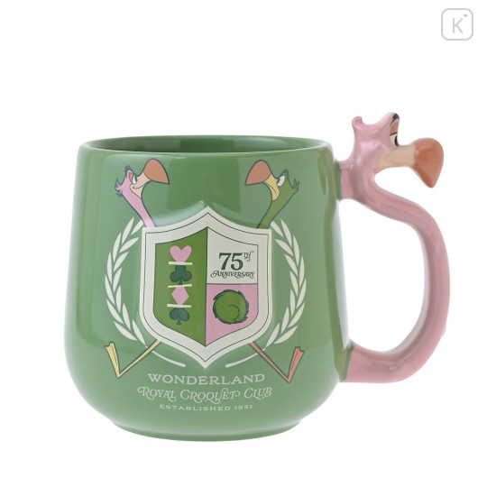 Japan Disney Store Mug - Alice in Wonderland 75th Anniversary : Alice, Flamingo, and Hedgehog - 1