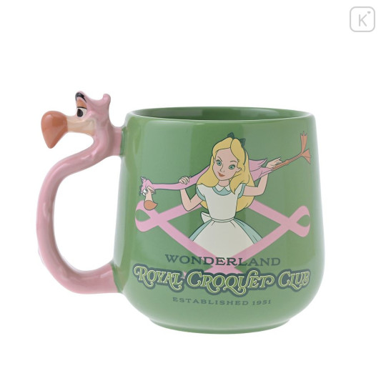Japan Disney Store Mug - Alice in Wonderland 75th Anniversary : Alice, Flamingo, and Hedgehog - 2