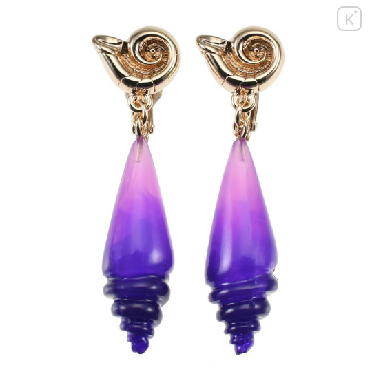 Japan Disney Store Earrings Set - The Little Mermaid : Ursula Swing Seashell - 1