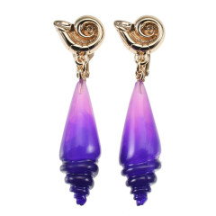 Japan Disney Store Earrings Set - The Little Mermaid : Ursula Swing Seashell