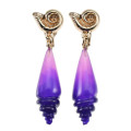 Japan Disney Store Earrings Set - The Little Mermaid : Ursula Swing Seashell - 1