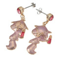 Japan Disney Store Earrings Set - Izma Kitty Swing Asymmetrical - 3