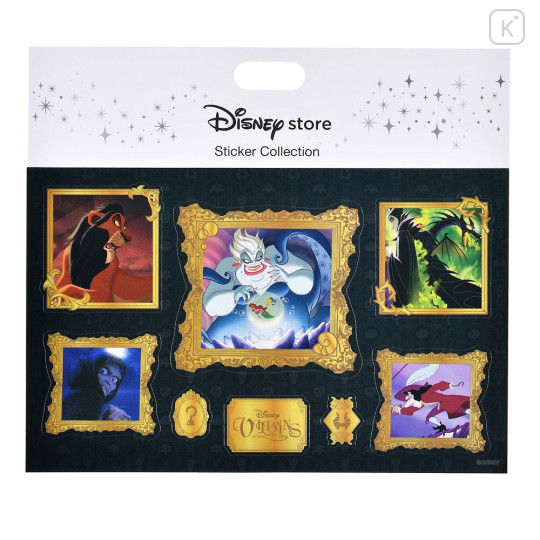 Japan Disney Store Sticker Collection - Disney Villains Museum Style - 1