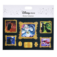 Japan Disney Store Sticker Collection - Disney Villains Museum Style