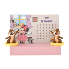 Japan Disney Store Desk Calendar with Figure - Mickey & Friends Chip & Dale : 2027