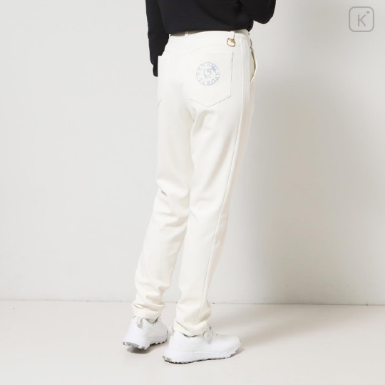 Japan Sanrio Embroidered Ponte Pants (L) - Hello Kitty : Sanrio Sports White - 2