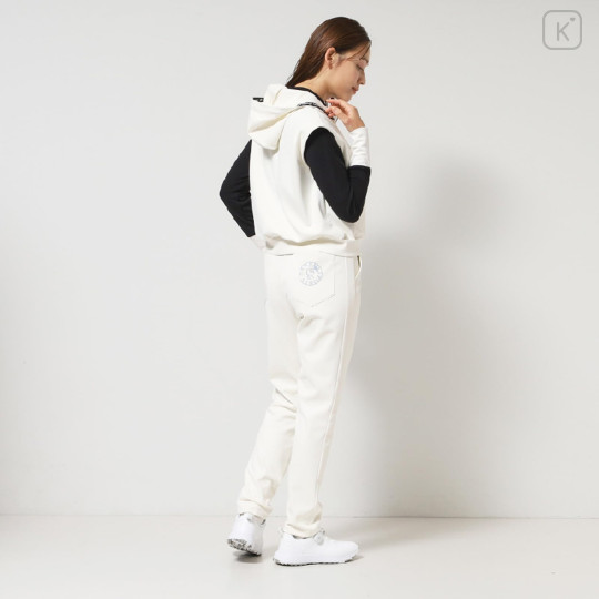 Japan Sanrio Embroidered Ponte Pants (L) - Hello Kitty : Sanrio Sports White - 4