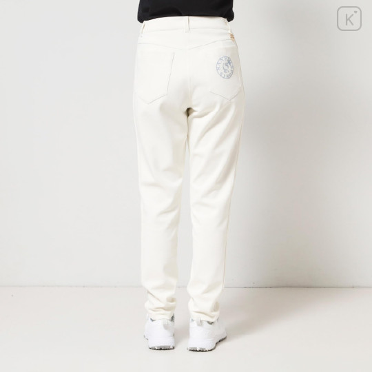 Japan Sanrio Embroidered Ponte Pants (L) - Hello Kitty : Sanrio Sports White - 8