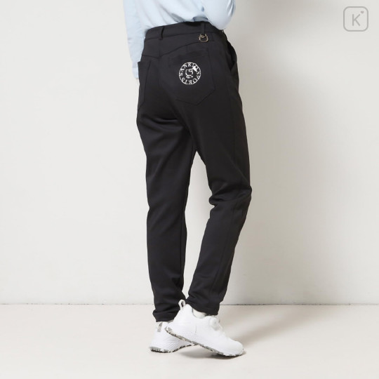 Japan Sanrio Embroidered Ponte Pants (L) - Hello Kitty : Sanrio Sports Black - 2