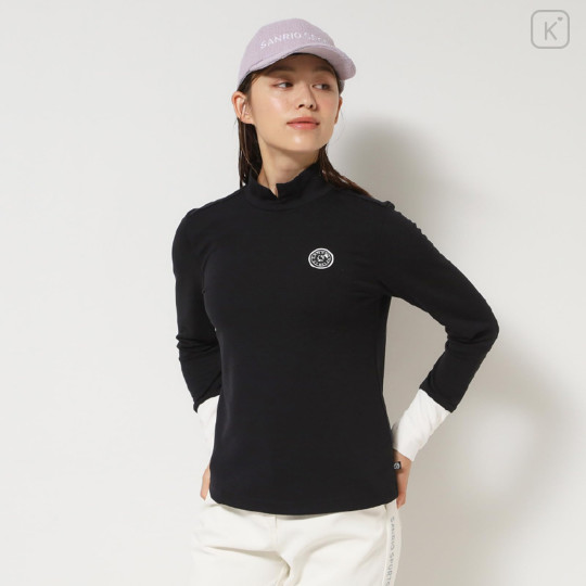 Japan Sanrio 2-Way Mock Neck Shirt (L) - Hello Kitty : Sanrio Sports Black - 4