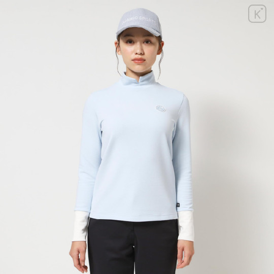 Japan Sanrio 2-Way Mock Neck Shirt (L) - Hello Kitty : Sanrio Sports Blue - 6