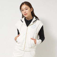 Japan Sanrio Hooded Zip Vest (M) - Hello Kitty : Sanrio Sports White