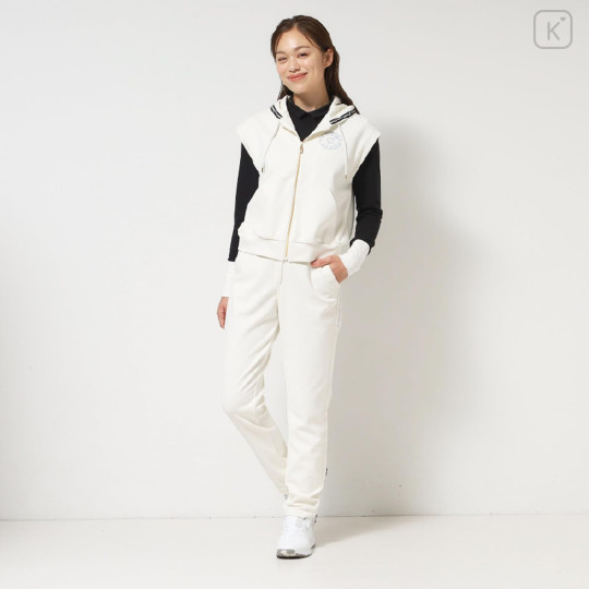 Japan Sanrio Hooded Zip Vest (M) - Hello Kitty : Sanrio Sports White - 3