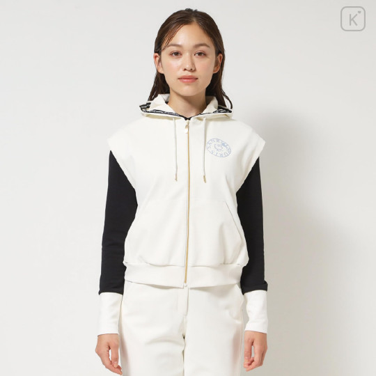 Japan Sanrio Hooded Zip Vest (M) - Hello Kitty : Sanrio Sports White - 6