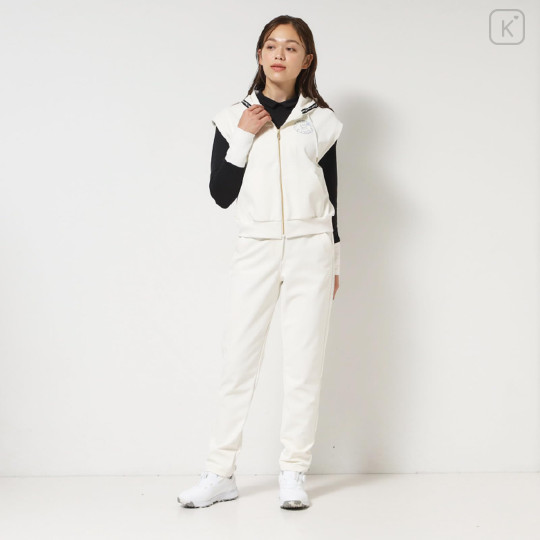 Japan Sanrio Hooded Zip Vest (L) - Hello Kitty : Sanrio Sports White - 4