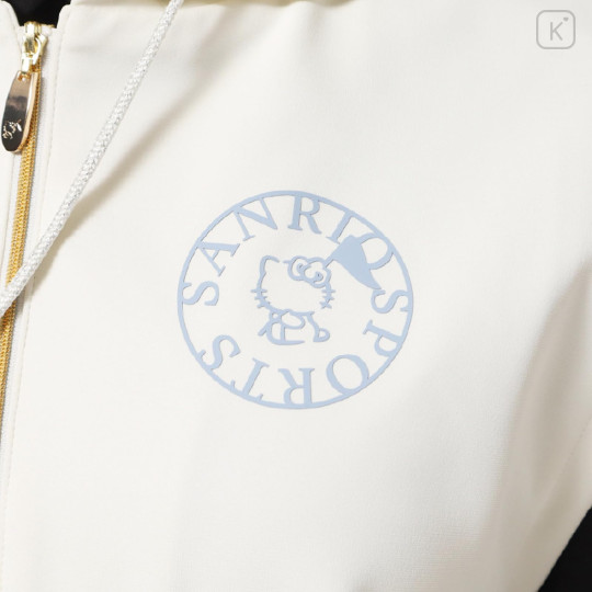 Japan Sanrio Hooded Zip Vest (L) - Hello Kitty : Sanrio Sports White - 5