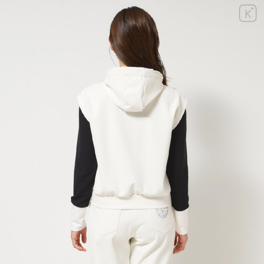 Japan Sanrio Hooded Zip Vest (L) - Hello Kitty : Sanrio Sports White - 8