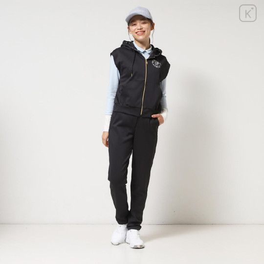 Japan Sanrio Hooded Zip Vest (L) - Hello Kitty : Sanrio Sports Black - 3