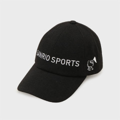 Japan Sanrio Embroidered Tweed Cap - Hello Kitty : Sanrio Sports Black