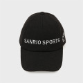 Japan Sanrio Embroidered Tweed Cap - Hello Kitty : Sanrio Sports Black - 2