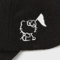 Japan Sanrio Embroidered Tweed Cap - Hello Kitty : Sanrio Sports Black - 7