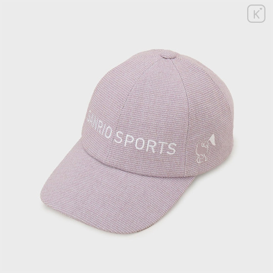 Japan Sanrio Embroidered Tweed Cap - Hello Kitty : Sanrio Sports Pink - 1