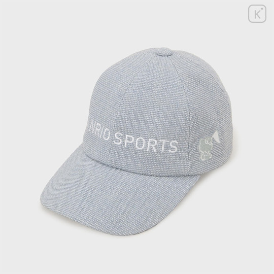 Japan Sanrio Embroidered Tweed Cap - Hello Kitty : Sanrio Sports Blue - 1