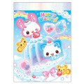 Japan Kamio Mini Notepad - Happy March : Heisei Retro Rabbit & Cat Jelly - 1