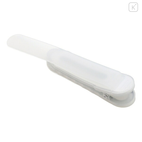 Japan PATAP Silicone Bookmark Book Clip - Clear White - 1