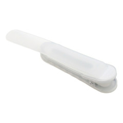 Japan PATAP Silicone Bookmark Book Clip - Clear White