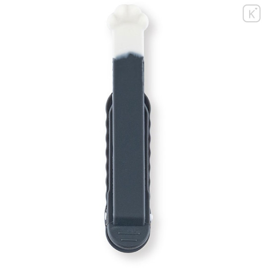Japan PATAP Silicone Bookmark Book Clip - Black White Cat - 1
