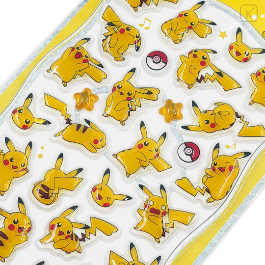 Japan Pokemon Petit Drop Sticker - Pikachu : Holographic Foil - 2