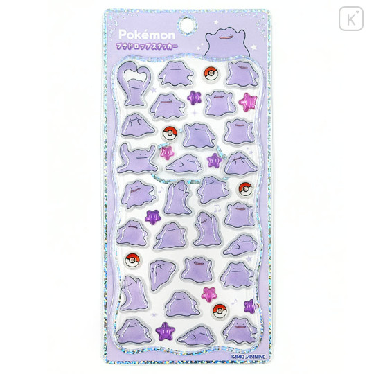 Japan Pokemon Petit Drop Sticker - Ditto : Holographic Foil - 1