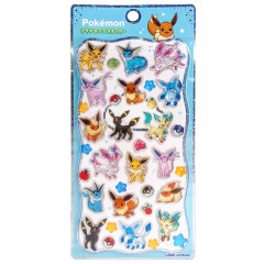 Japan Pokemon Petit Drop Sticker - Eevee Evolution : Holographic Foil