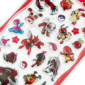 Japan Pokemon Petit Drop Sticker - Groudon & Blaziken & Scizor Red : Holographic Foil - 2