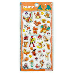 Japan Pokemon Petit Drop Sticker - Charizard & Charmander & Ho-Oh & Raichu & AbsolOrange : Holographic Foil