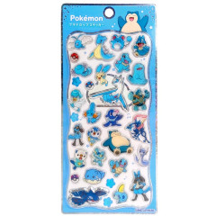 Japan Pokemon Petit Drop Sticker - Kyogre & Latios & Lucario Blue : Holographic Foil
