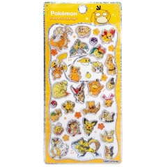 Japan Pokemon Petit Drop Sticker - Dragonite & Jirachi & Ninetales Yellow : Holographic Foil
