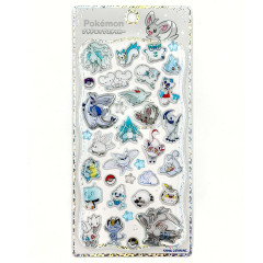 Japan Pokemon Petit Drop Sticker - Minccino & Alolan Ninetales & Lugia White : Holographic Foil
