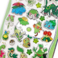 Japan Pokemon Petit Drop Sticker - Grookey & Rayquaza & Venusaur Green : Holographic Foil - 2