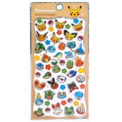 Japan Pokemon Petit Drop Sticker - Face Orange : Holographic Foil
