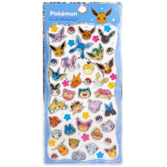 Japan Pokemon Petit Drop Sticker - Face Blue : Holographic Foil