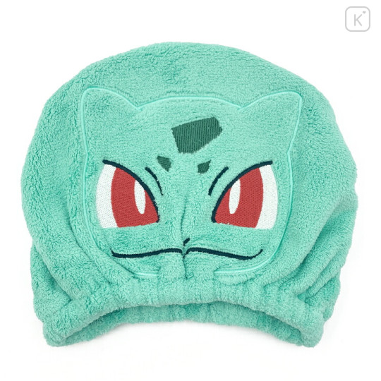 Japan Pokemon Quick Dry Hair Cap Towel - Bulbasaur : Face - 1