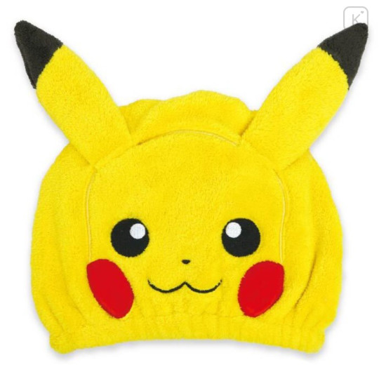 Japan Pokemon Quick Dry Hair Cap Towel - Pikachu : Face Smile - 1