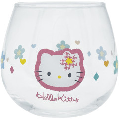 Japan Sanrio Swaying Glass Tumbler - Hello Kitty : Y2k Houndstooth