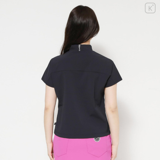 Japan Sanrio Mock Neck French Sleeve Shirt (L) - Hello Kitty : Sanrio Sports Black - 4