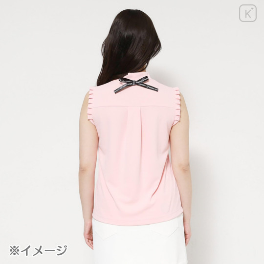 Japan Sanrio Back Ribbon Mock Neck Tuck Sleeves (L) - Hello Kitty : Sanrio Sports White - 4
