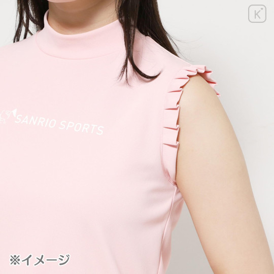 Japan Sanrio Back Ribbon Mock Neck Tuck Sleeves (L) - Hello Kitty : Sanrio Sports White - 7